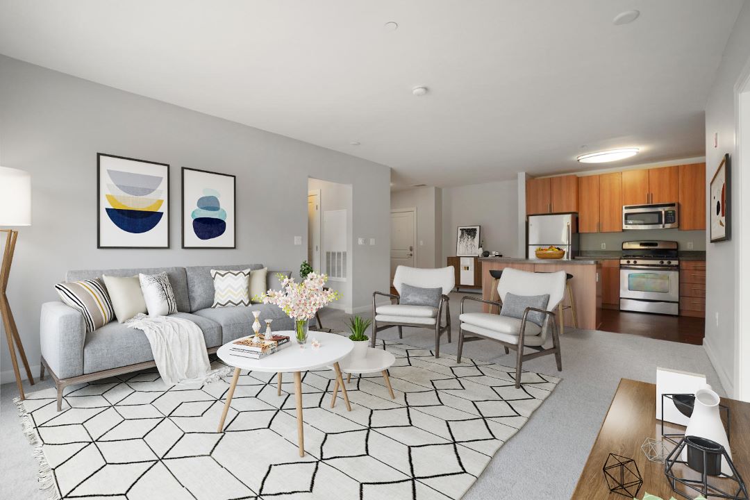 open concept living room at 4105 Symmes Circle