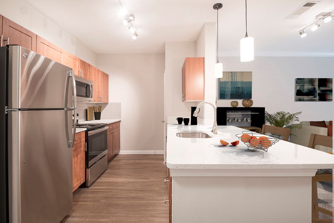 modern kitchen at 1000 Presidents Way