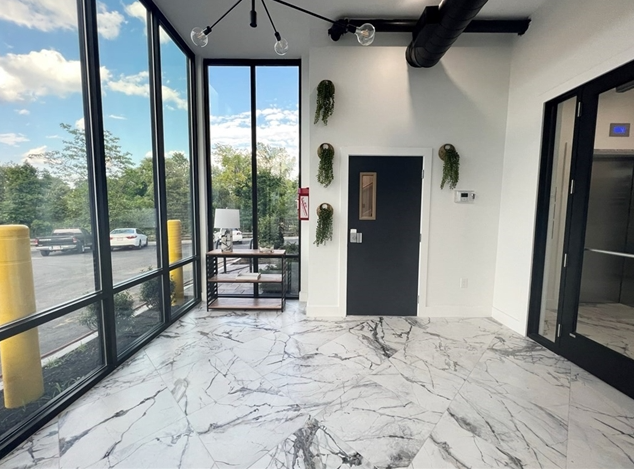Lobby of 80 Bridge in Dedham