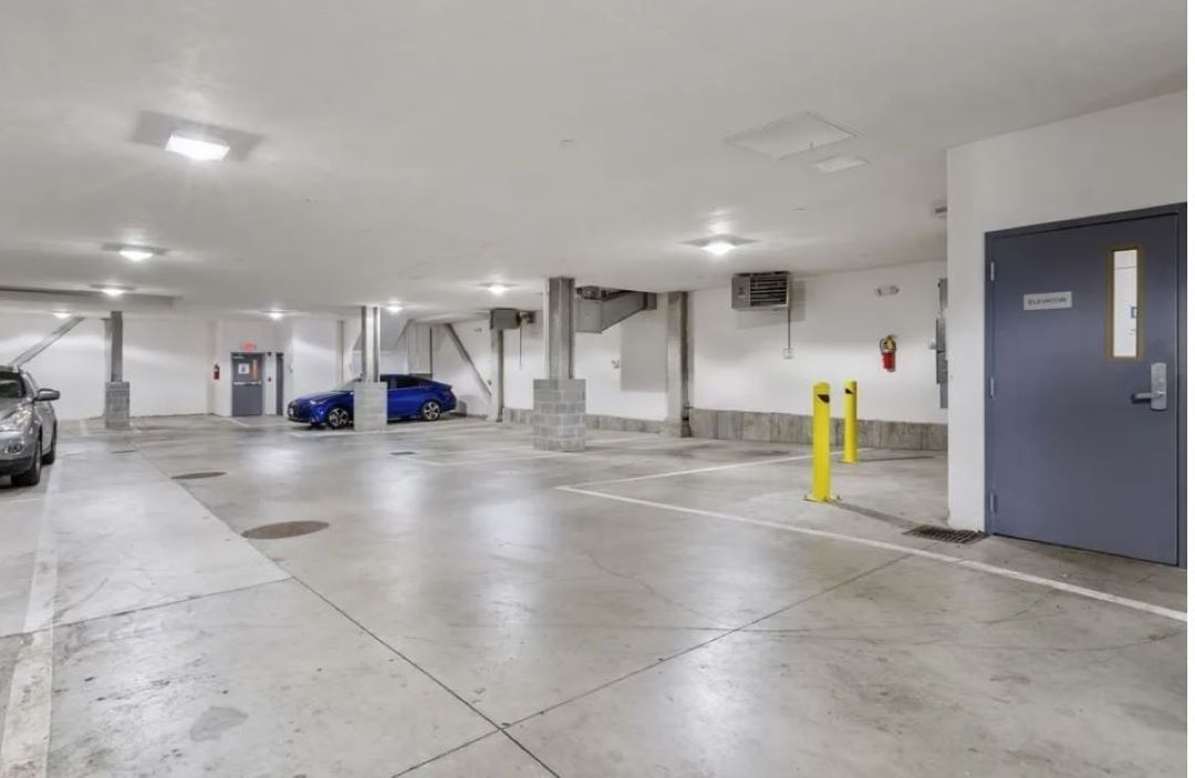 ground level garage parking area