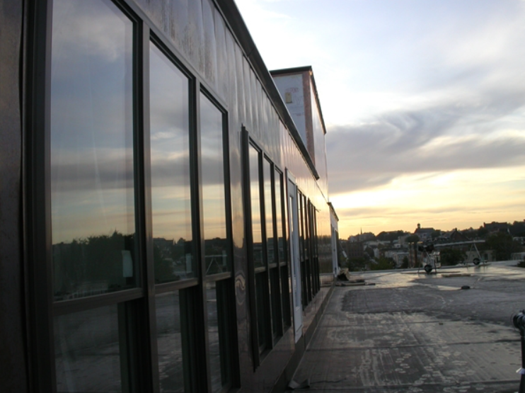Sunset at the Signal Building in South Boston