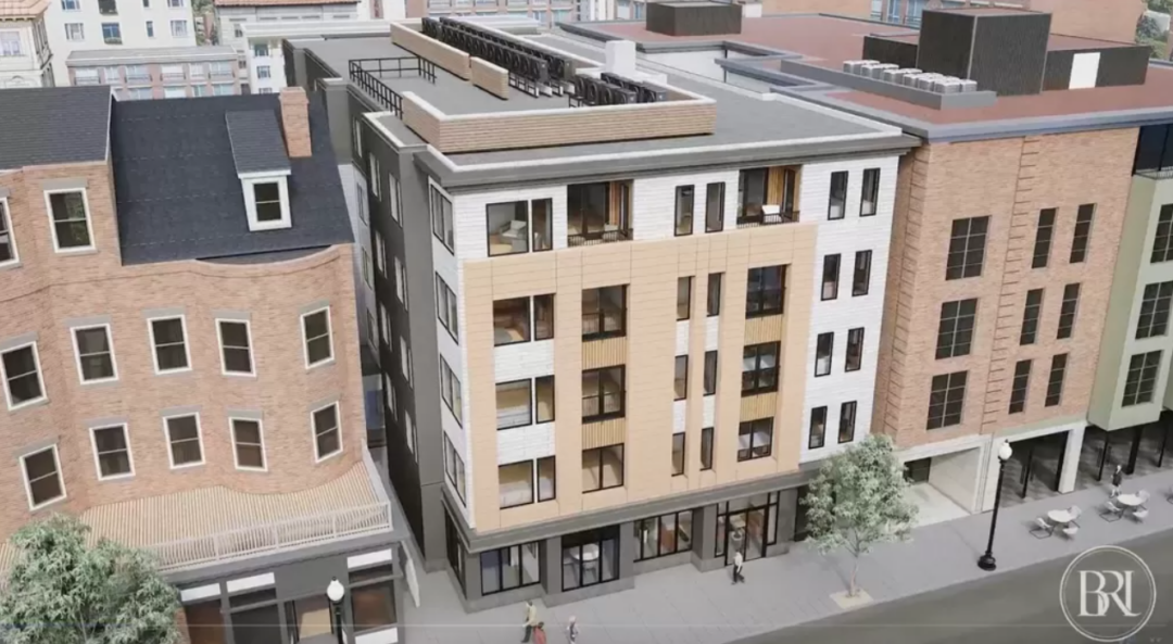 Bird's eye view of 400 West Broadway in South Boston