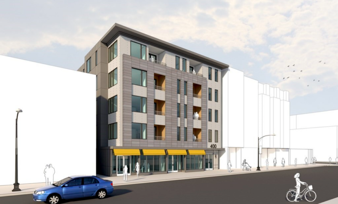 Exterior rendering of 400 West Broadway in South Boston