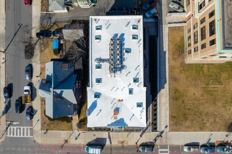 Bird's eye view of 536 Broadway in Everett