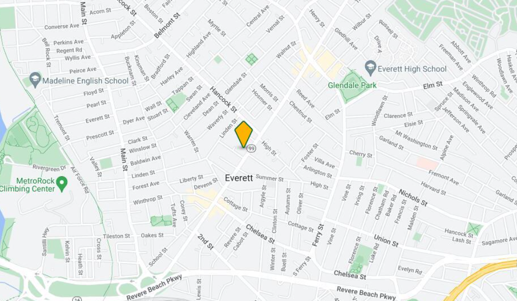 Google Maps view of 536 Broadway in Everett