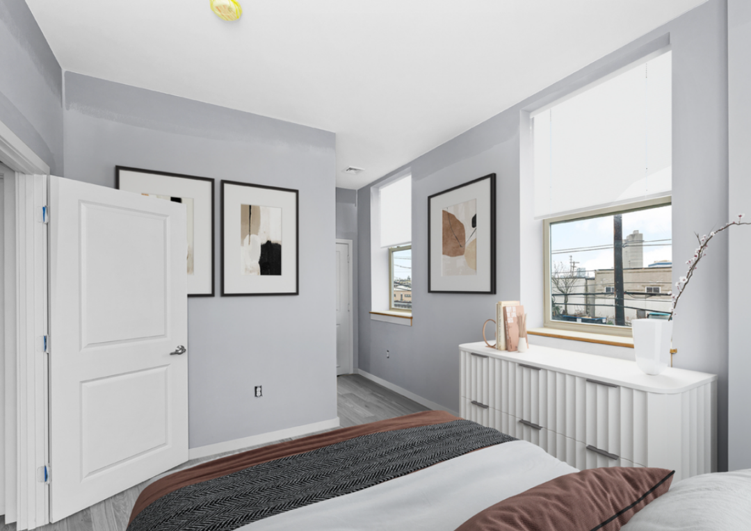 Bedroom at Beacham Street Apartments in Everett