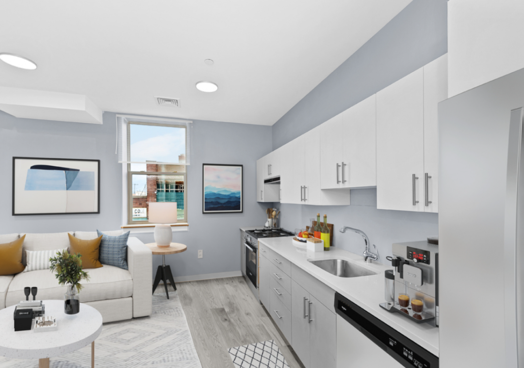 Kitchen at Beacham Street Apartments in Everett