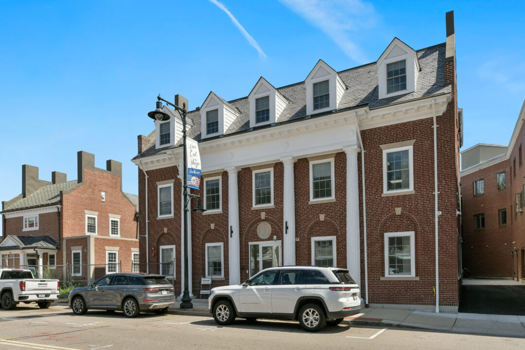 Side exterior of 402-410 Washington in Dedham