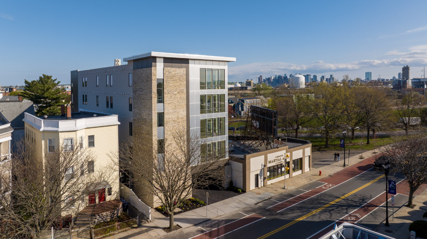 Side View of Skyline Apartments in Everett
