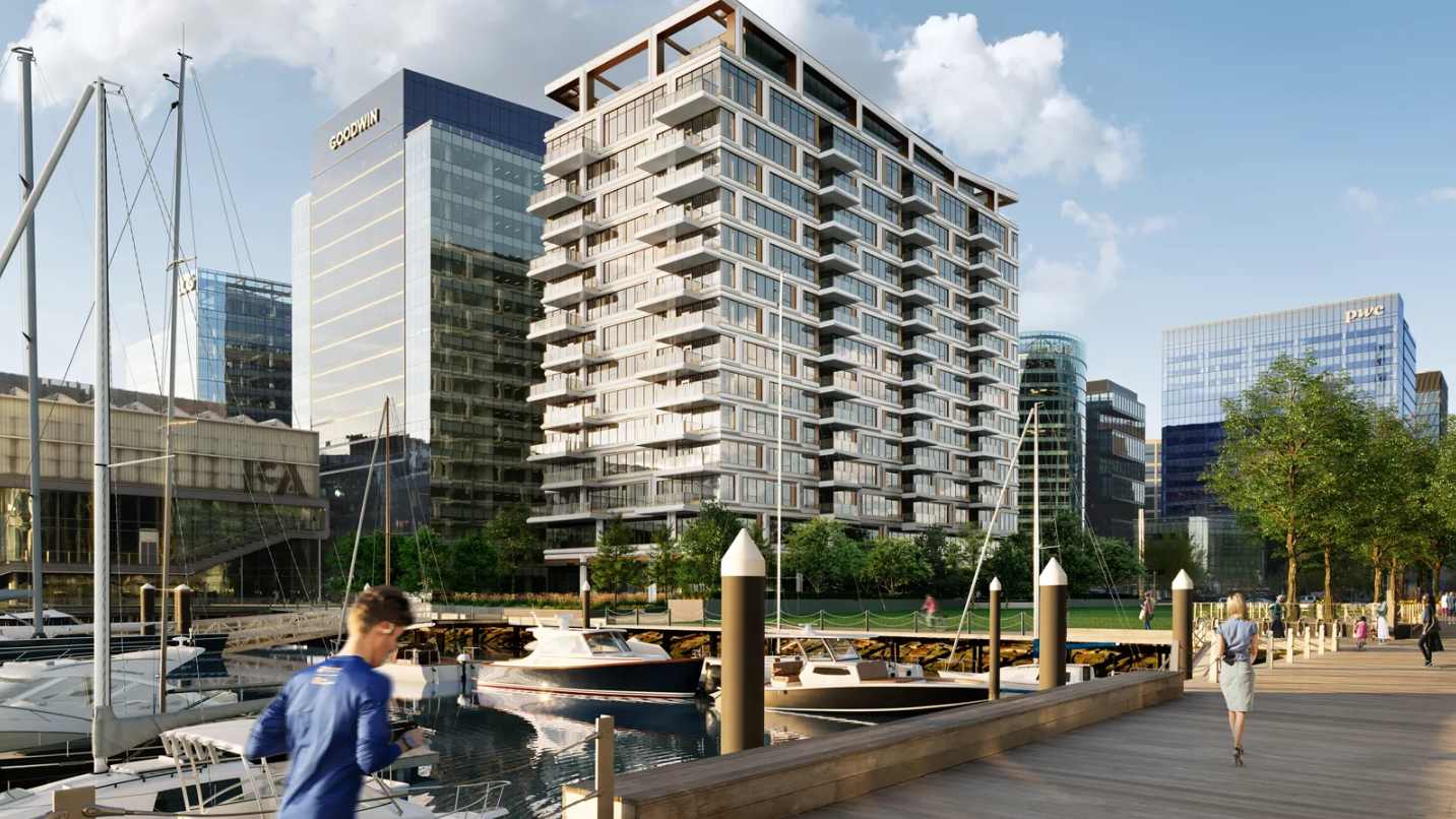 Exterior of One Harbor Shore in Seaport
