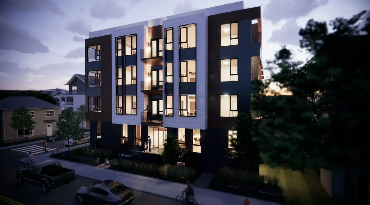 One Inman Square - Night Exterior