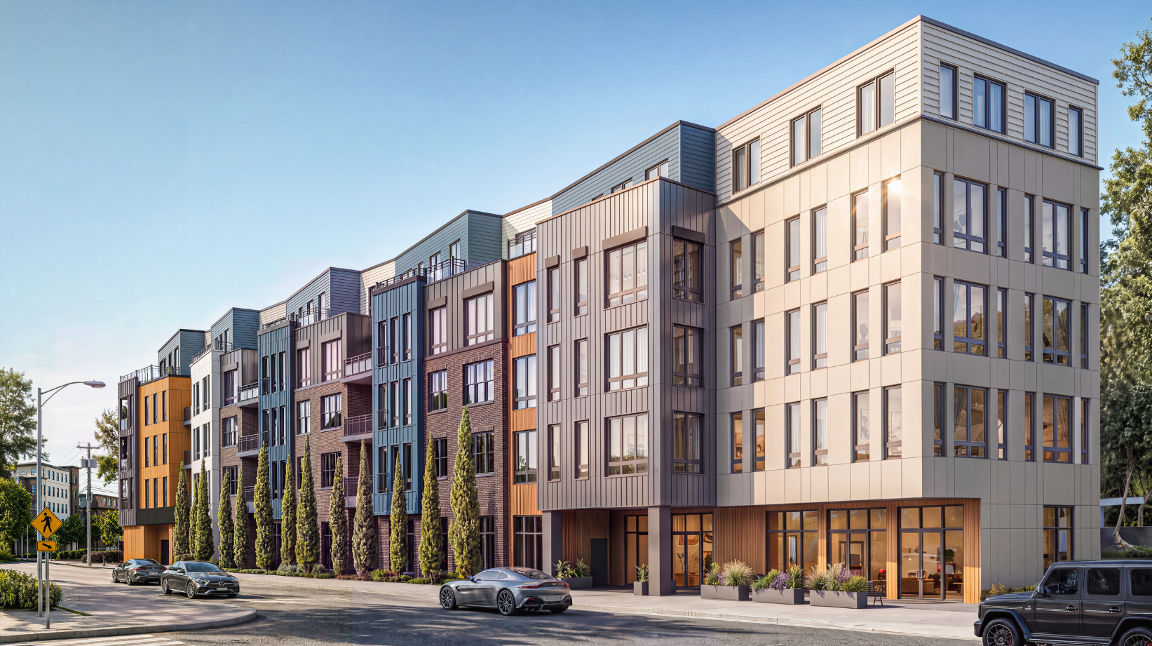 Exterior of Cedar Park One64 in Melrose